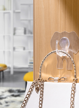 Wall Hooks Hanger Storage Organizer Transparent Cartoon Elep