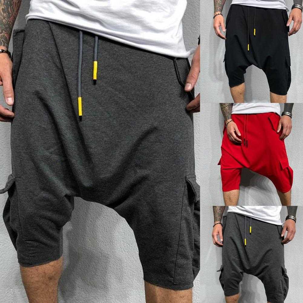 Men Harem Pants Summer fashion Adjustable Micro-elastic Soft - 图3