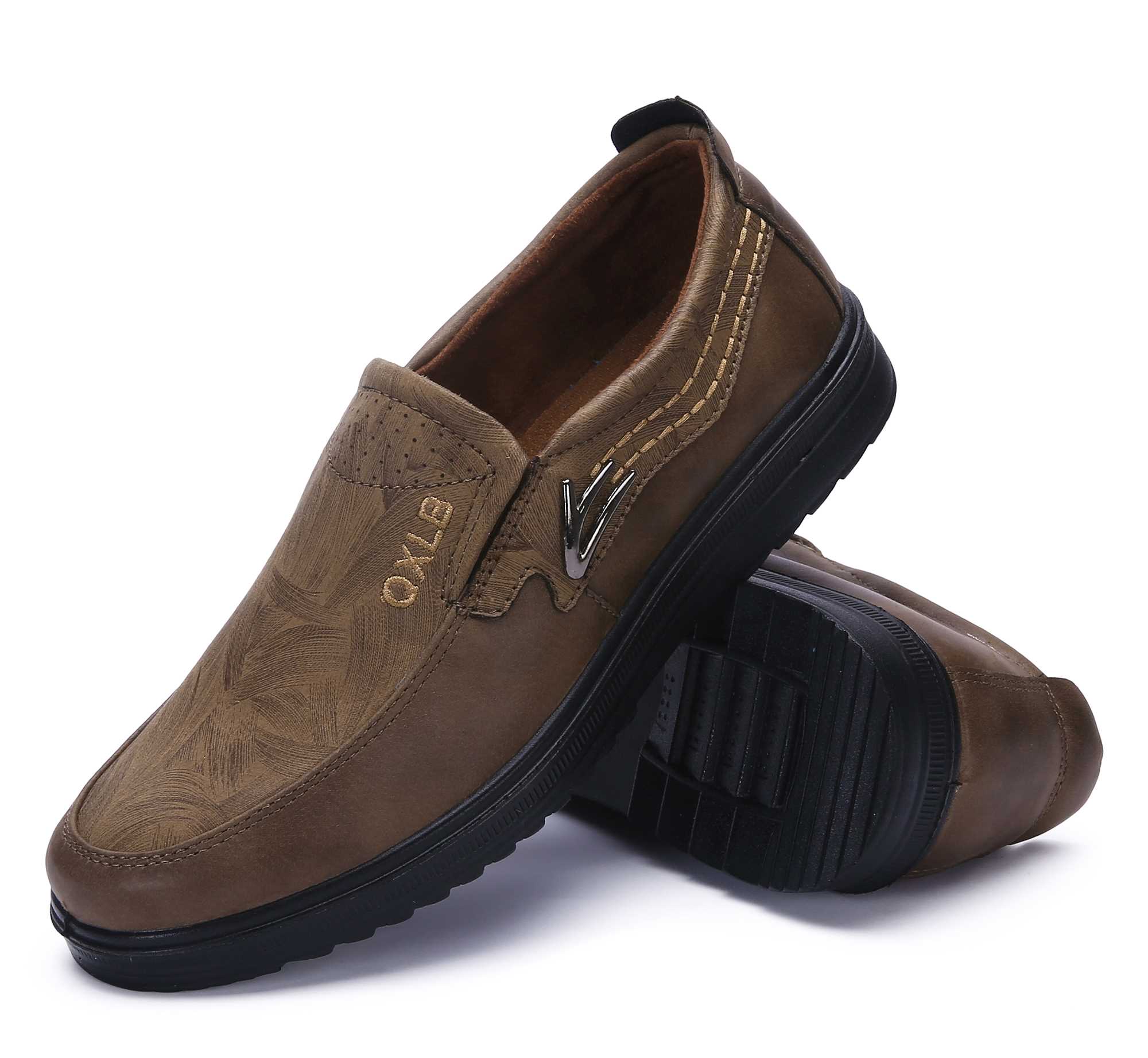 Men Casual Shoes Upscale Men Casual Leather Loafers Male Com-图2