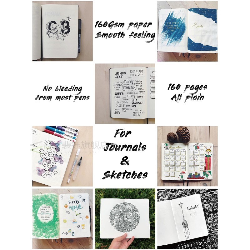 BKE Dotted Scribbles Journal Dot Grid Notebook And  Sketchbo - 图0