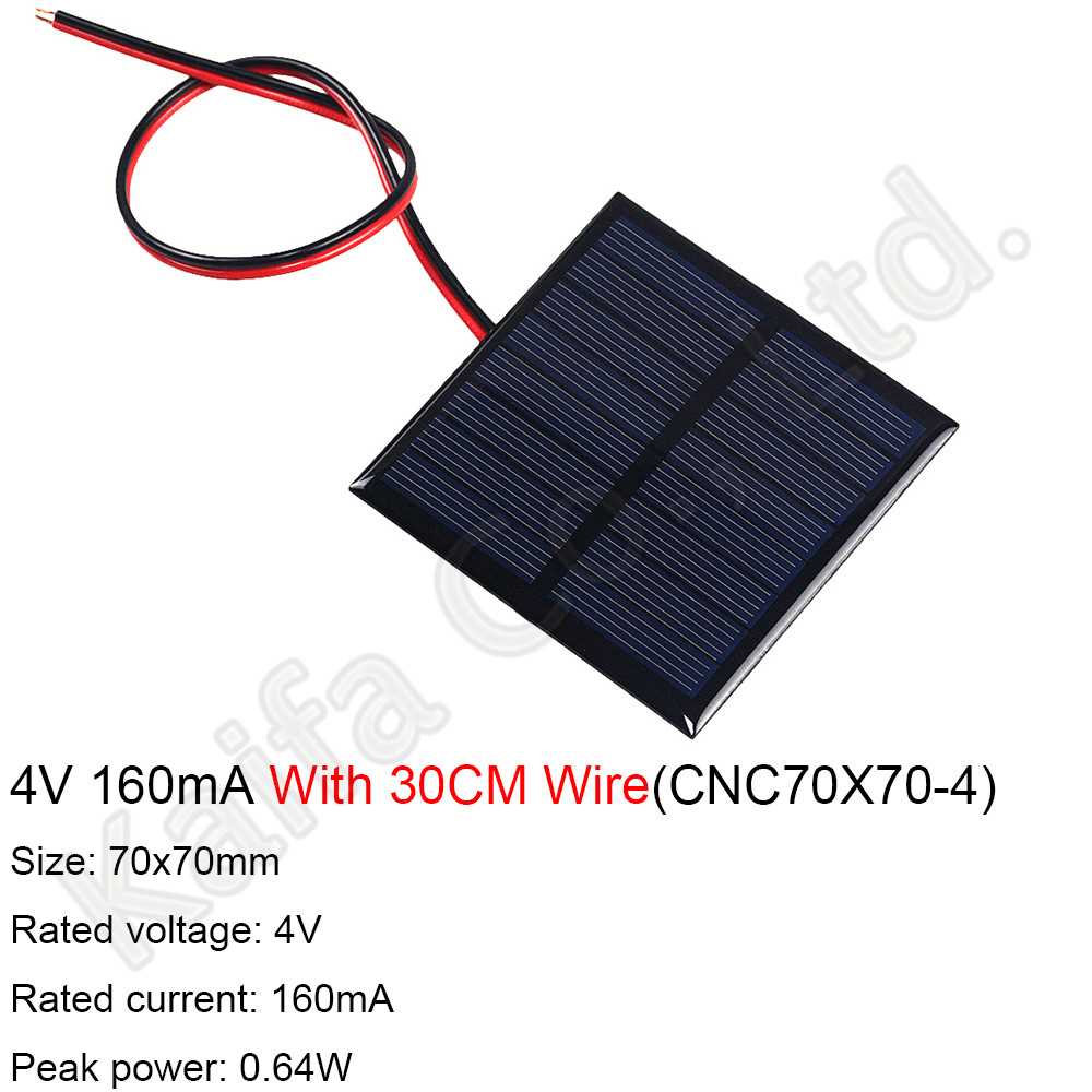 1PCS 4V 160mA 0.64W With 30CM Wire Mini Solar System  For - 图0