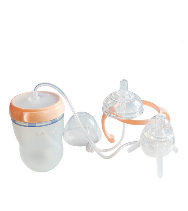 250ml Wide Mouth Handless Newborn Milk Bottle Self-Feeding B - 图0