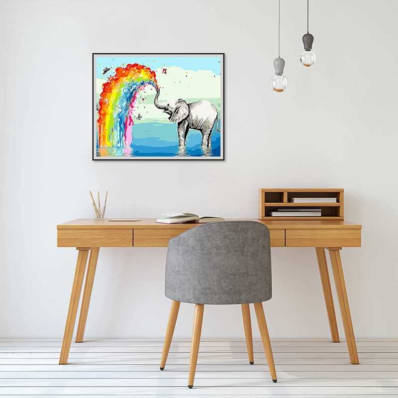 Paint By Numbers Kit For ults & Kids,Elephant  Pain - 图0