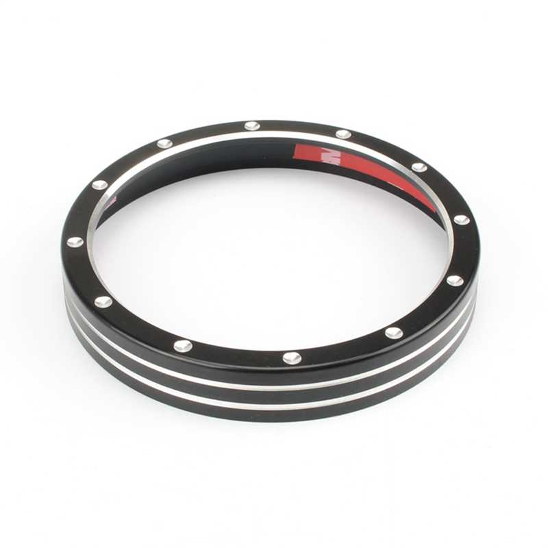 Motorcycle Black Speedometer Trim Bezel ver Billet CNC Cut F - 图0