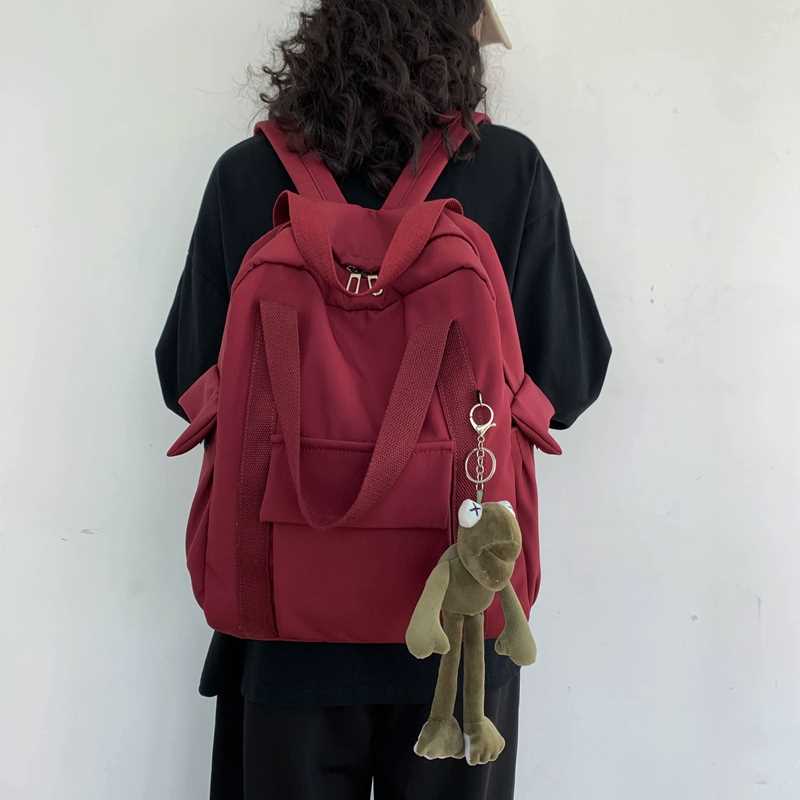 HOCODO New Solid Color Women'S Waterproof Nylon Backpack - 图1