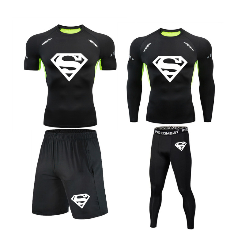 HOT Compression Men Sport Suits Quick Dry Fit Running Leggin - 图3