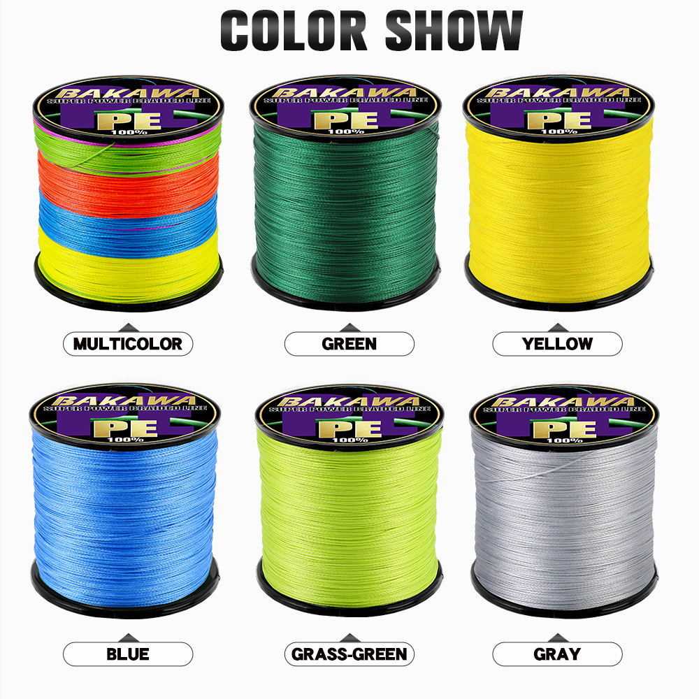 BAKAWA 8 Strands 1000M 500M 300M Braided Fishing Line Multif - 图3