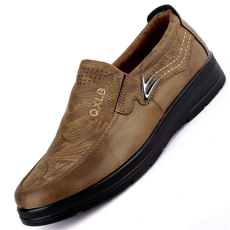 Men Casual Shoes Upscale Men Casual Leather Loafers Male Com-图1