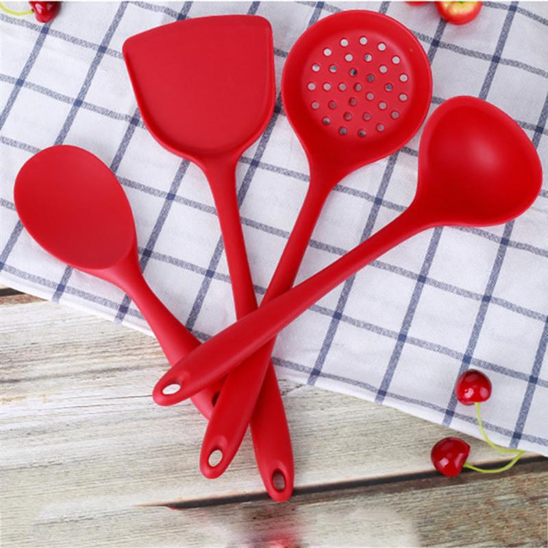 4pcs Ktchen Slcone Non-stck Cookng Spoon Spatula Ladle-图3