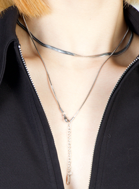 项链配饰朋克简约蛇骨链