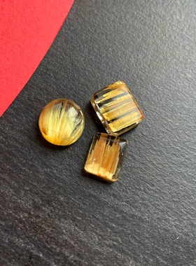 原创设计可代镶嵌18k复古风钛金发晶戒指女ins轻奢裸石多款实拍图