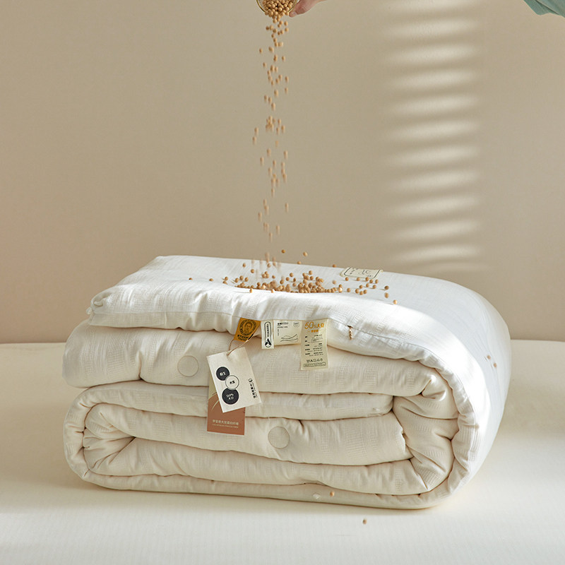 冬季加厚A类全棉双层纱50%李官奇大豆被子被芯保暖冬被春秋被夏被,淘宝优惠券,粉丝福利购,淘宝优惠卷