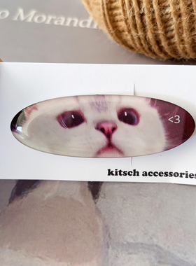 KITSCH可爱小兔子猫咪发卡侧边夹