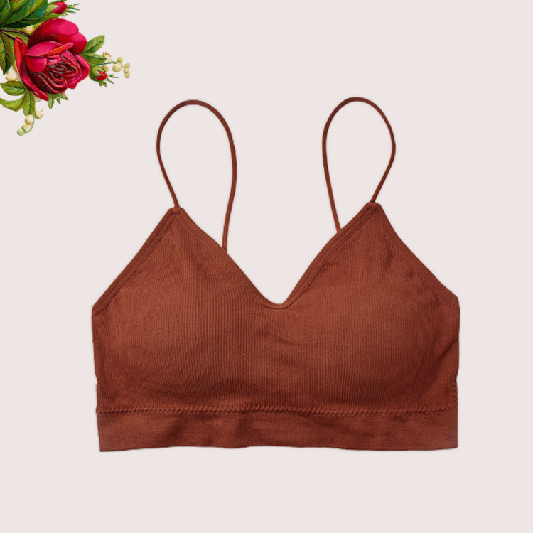 汐禾无缝螺纹无钢圈薄款吊带细裹胸 汐禾吊带/背心/T恤