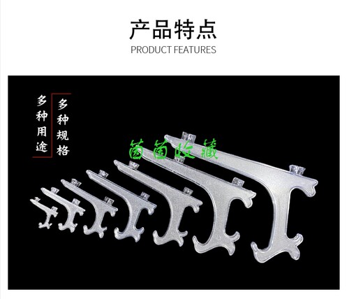 塑料三角支架高透明色古钱币装饰盘子瓷盘圆盘相框展示架工艺品 - 图1