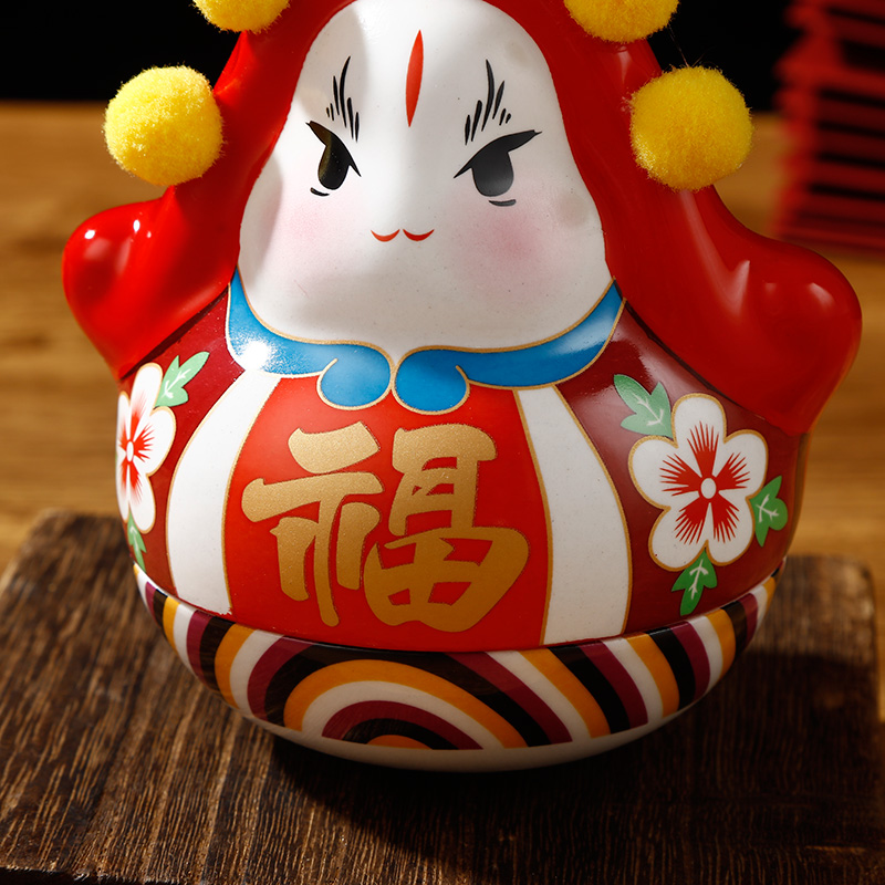 老北京兔爷儿中国风特色纪念品创意玩具不倒翁送老外礼物中秋礼物 - 图1