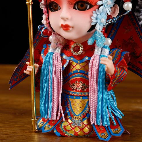 Mu guiying Silk Man Peking Opera Opera Permance Dornments Opera Doll Doll Pecijing Souvenir Souvenir Style Специальные подарки для иностранцев