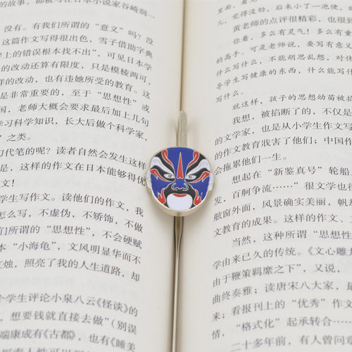 程老师京剧脸谱书签俩件套中国风出国礼品民间工艺品送老外小礼物 - 图2