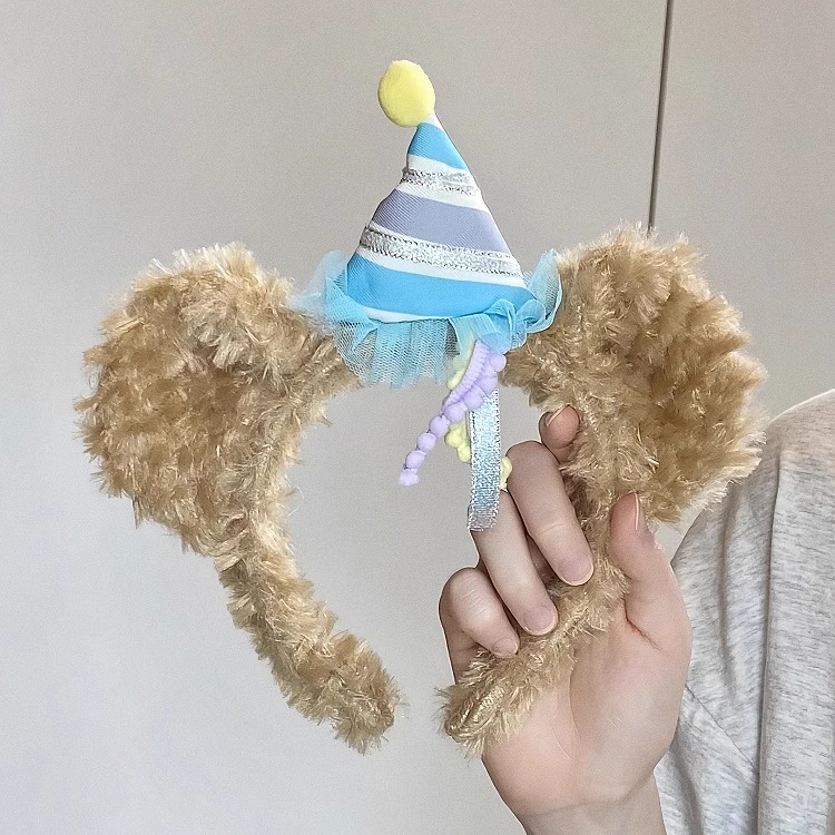 港迪春日雪莉玫蓝色波点发箍2025可爱蝴蝶结迪士尼游玩拍照头饰女 - 图2