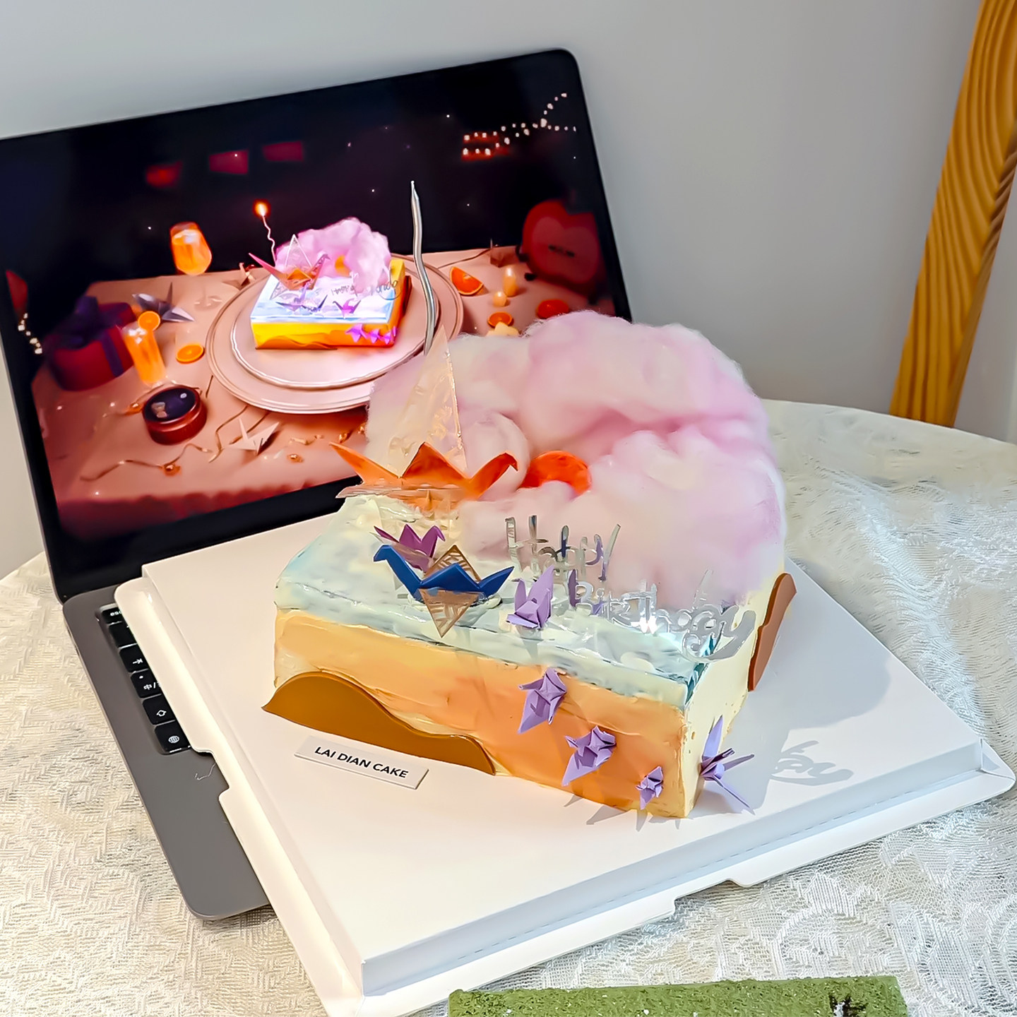 浪漫恋与深空夏以昼生日蛋糕装饰创意DIY云朵云层手工千纸鹤插件,淘宝优惠券,粉丝福利购,淘宝优惠卷