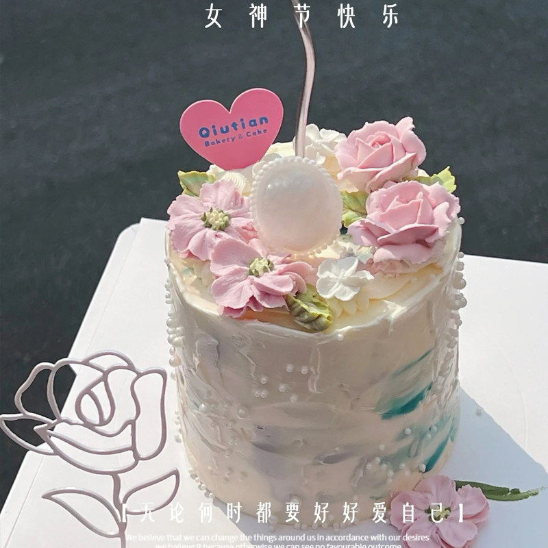 3.8妇女节鲜花蛋糕装饰格桑花硅胶模具亚克力镜面爱心摆件送妈妈,淘宝优惠券,粉丝福利购,淘宝优惠卷