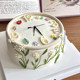 Spring fresh hand-painted hour hand cake decoration