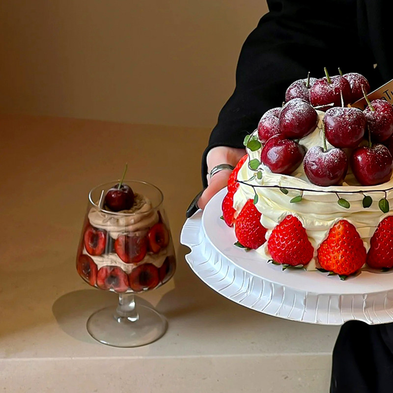 浪漫高脚杯车厘子蛋糕装饰生日蛋糕杯白兰地杯水果甜品草莓红酒杯,淘宝优惠券,粉丝福利购,淘宝优惠卷