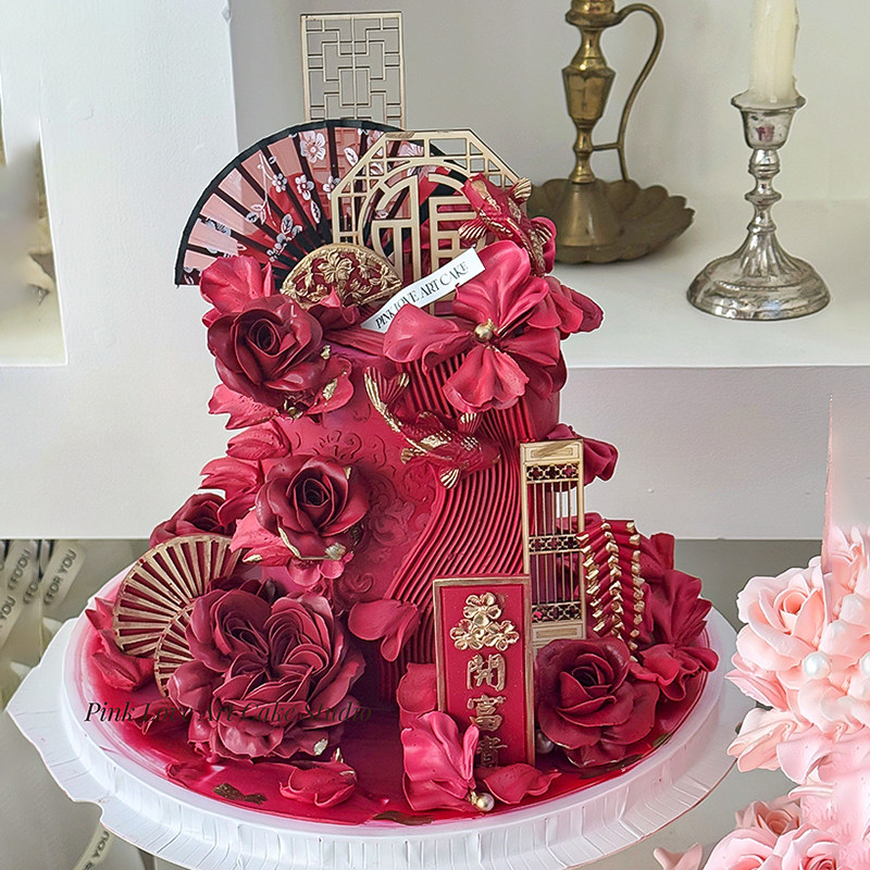 2025新年春节年宵蛋糕装饰中式年夜饭福字屏风扇子贺语刮刀花模具,淘宝优惠券,粉丝福利购,淘宝优惠卷