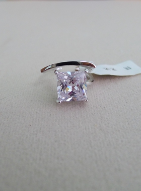 75F-12开口银色简约女士戒指原始内径1.7CM