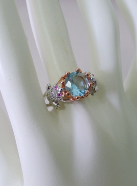 大号青蛙银色76C-23女士戒指