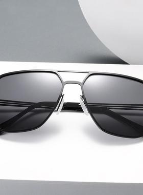 墨镜男款开车专用高级感痞帅2024新款防晒眼镜大脸偏光男士太阳镜