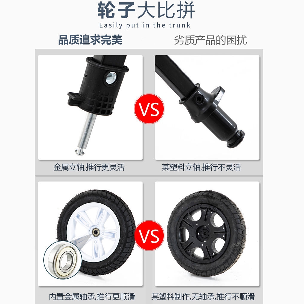 二胎推车一大一小神器双胞胎轻便前后坐双人可坐躺折叠儿童手推车 - 图1