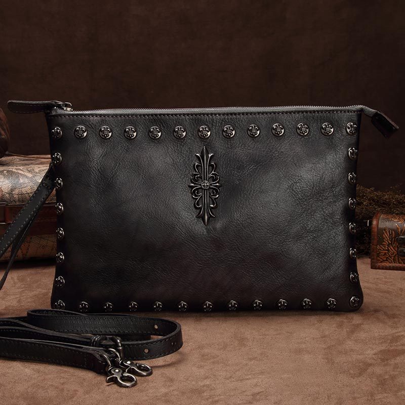 男士手工皮包头层牛皮手抓包斜挎包 古时袋男士包袋