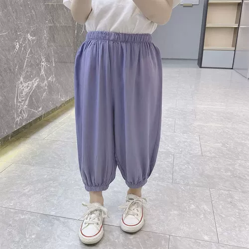 Детское шелковое средство от комаров, тонкие летние штаны для отдыха, летний фонарь, в корейском стиле, в западном стиле