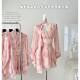 ຄຸນນະພາບສູງ chiffon ຄວາມງາມອ່ອນໂຍນ summer ໃຫມ່ fairy ແອວອ່ອນ smudged ribbon dress skirt floral