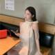 ການອອກແບບ sleeveless halter neck polka dot shirt women's summer shirt bow vest Korean style loose hot girl top