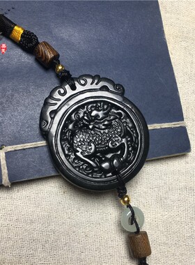 原创手工墨玉麒麟古风玉佩汉服腰佩腰挂腰间配饰流苏挂笛挂禁步