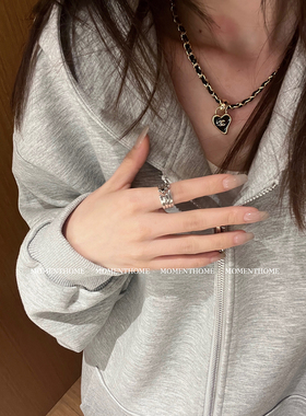 极简冷淡*925纯银戒指女