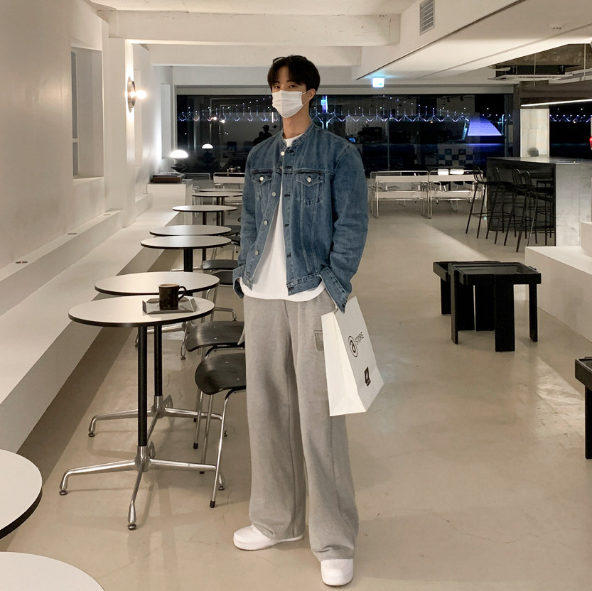 MRCYC复古牛仔外套男高级感韩系宽松上衣百搭立领工装夹克,淘宝优惠券,粉丝福利购,淘宝优惠卷