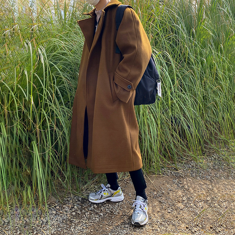 MRCYC呢子大衣男冬季加厚中长款韩系潮流高级感过膝风衣毛呢外套,淘宝优惠券,粉丝福利购,淘宝优惠卷