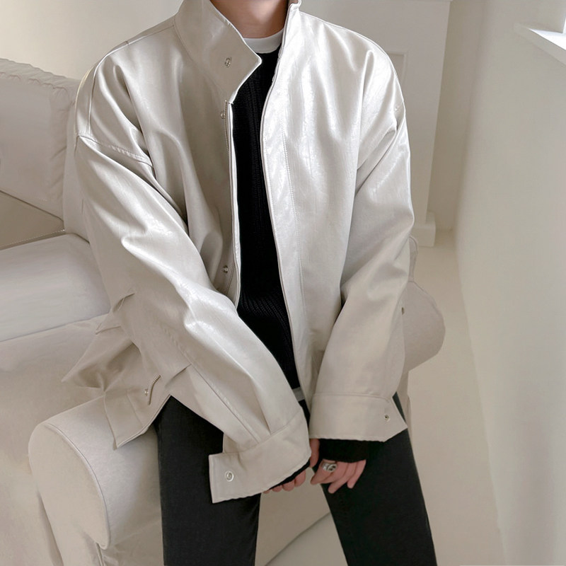 MRCYC皮衣男秋冬季加厚韩系潮流宽松痞帅复古机车皮夹克潮男外套,淘宝优惠券,粉丝福利购,淘宝优惠卷