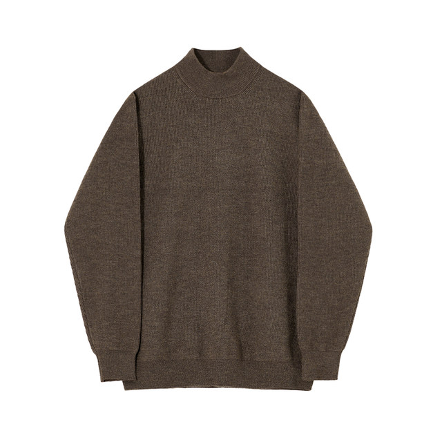 MRCYC solid color half turtle neck knitted pullover sweater