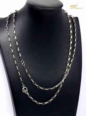 不掉色纯钛长格十字链项链