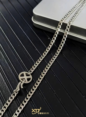 厂家直销潮牌百搭纯钛项链子3.5/4.1mm男女嘻哈装饰无缝高街配饰