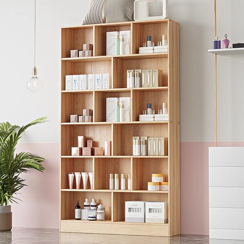 化妆品展示柜陈列轻奢货架美发美甲美容院产品陈列彩妆直播置物架 - 图1