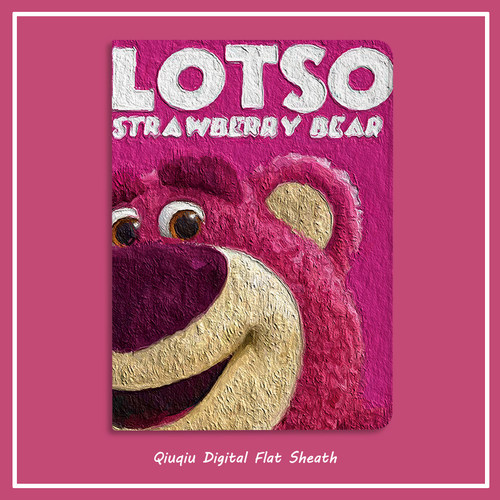 动漫草莓熊2021新款pro11保护套带笔槽平板10.2/10.5寸旋转壳18/19ipad air4/3/2/1三折式5/6苹果9.7迷你654 - 图0