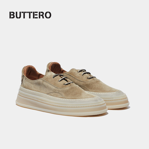 BUTTERO意大利产 反毛牛皮 男士低帮板鞋 船鞋 休闲鞋B11180/9721 - 图0