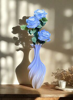 北欧轻奢3D打印花瓶摆件