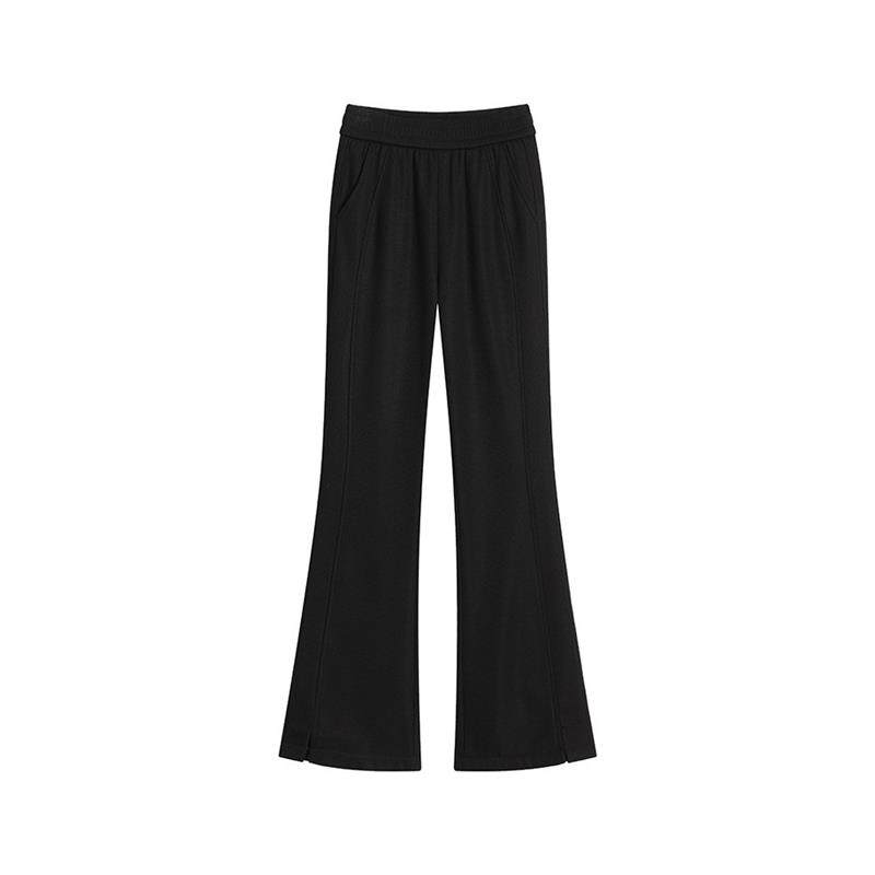 实拍#加绒微喇裤女秋冬新款爆款秋冬加厚高腰弹力黑色西装喇叭裤,淘宝优惠券,粉丝福利购,淘宝优惠卷