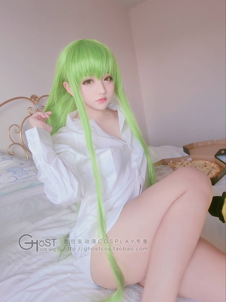 现货包邮面包家cosplay假毛叛逆的鲁路修CC女王80cm1米金绿假发-图1